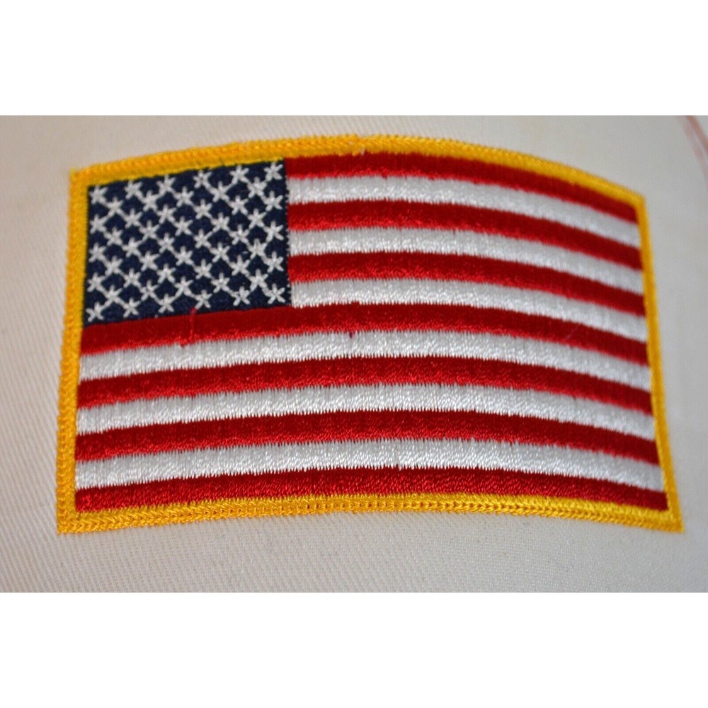 Vintage Style Emroidered USA Flag Trucker Snapback Adjustable Cap / Hat One Size - Picture 2 of 6